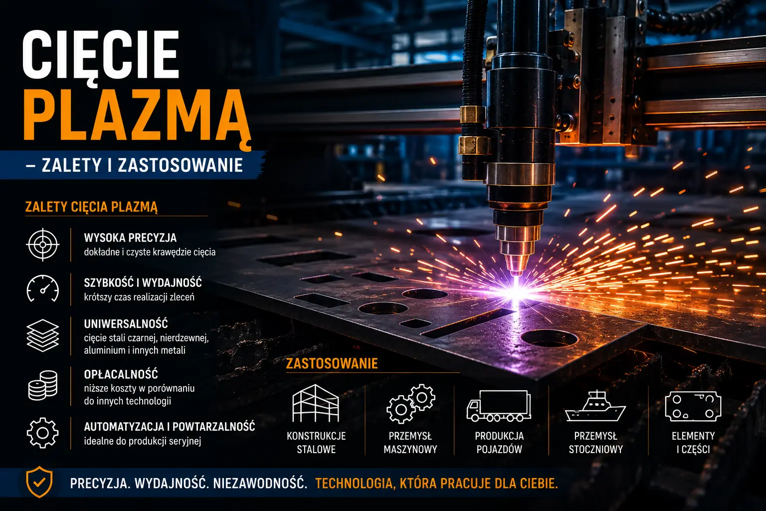Cięcie plazmą – zalety i zastosowanie